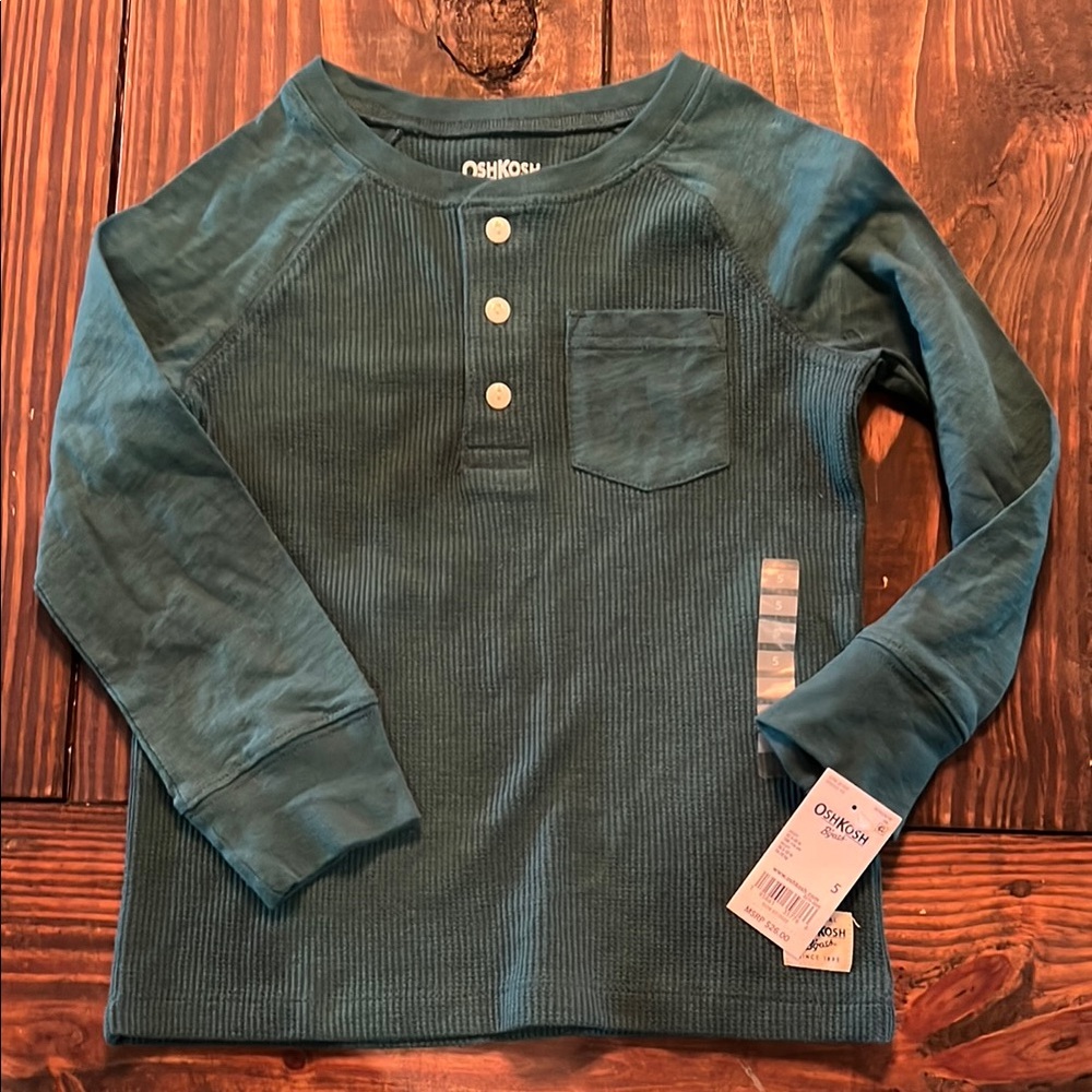 Carter's Green Long Sleeve Henley Tee